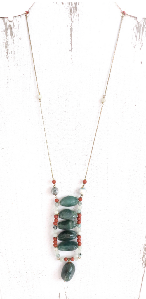 Feeling Green Necklace-Necklaces-panache-The Silo Boutique, Women's Fashion Boutique Located in Warren and Grand Forks North Dakota