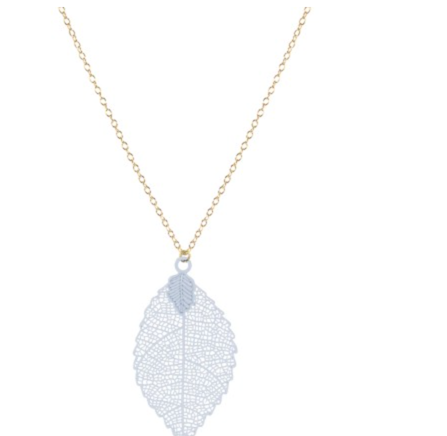 White Filigree Leaf Necklace-earrings-Accessorize Me, LLC-The Silo Boutique, Women's Fashion Boutique Located in Warren and Grand Forks North Dakota