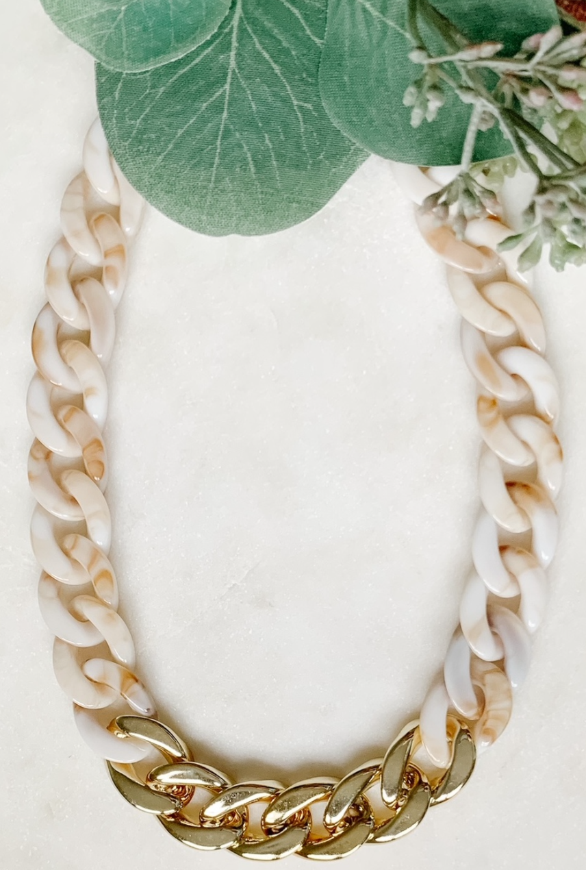 Lou Ivory Resin Necklace-Necklaces-lou and co-The Silo Boutique, Women's Fashion Boutique Located in Warren and Grand Forks North Dakota