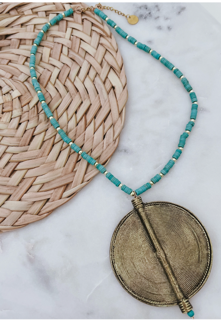 Beljoy Alexia Turquoise Necklace-Necklaces-beljoy-The Silo Boutique, Women's Fashion Boutique Located in Warren and Grand Forks North Dakota