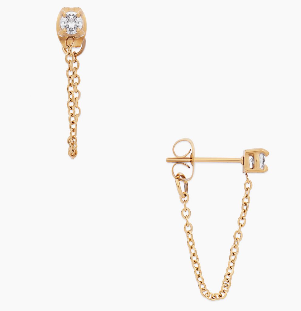 Ellie Vail Sloane Chain Stud Earring-Earrings-ellie vail-The Silo Boutique, Women's Fashion Boutique Located in Warren and Grand Forks North Dakota