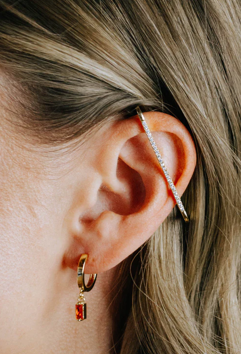 Pave Ear Bar-Earrings-locked and layered-The Silo Boutique, Women's Fashion Boutique Located in Warren and Grand Forks North Dakota