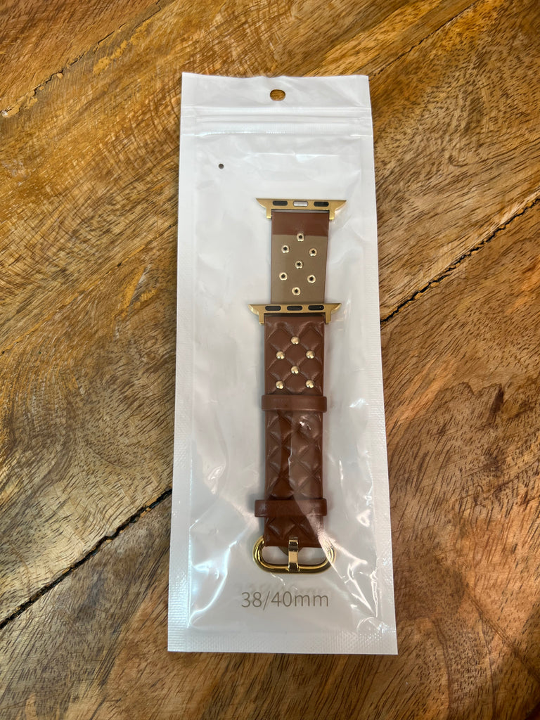 Faux Leather Apple Watchband-Watchbands-zaana inc-The Silo Boutique, Women's Fashion Boutique Located in Warren and Grand Forks North Dakota