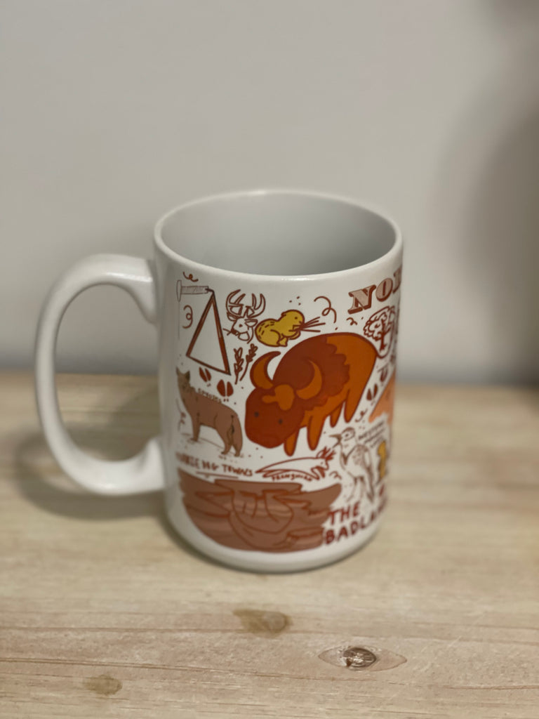 North Dakota Coffee Mug-Coffee Mugs-ivory and sage-The Silo Boutique, Women's Fashion Boutique Located in Warren and Grand Forks North Dakota