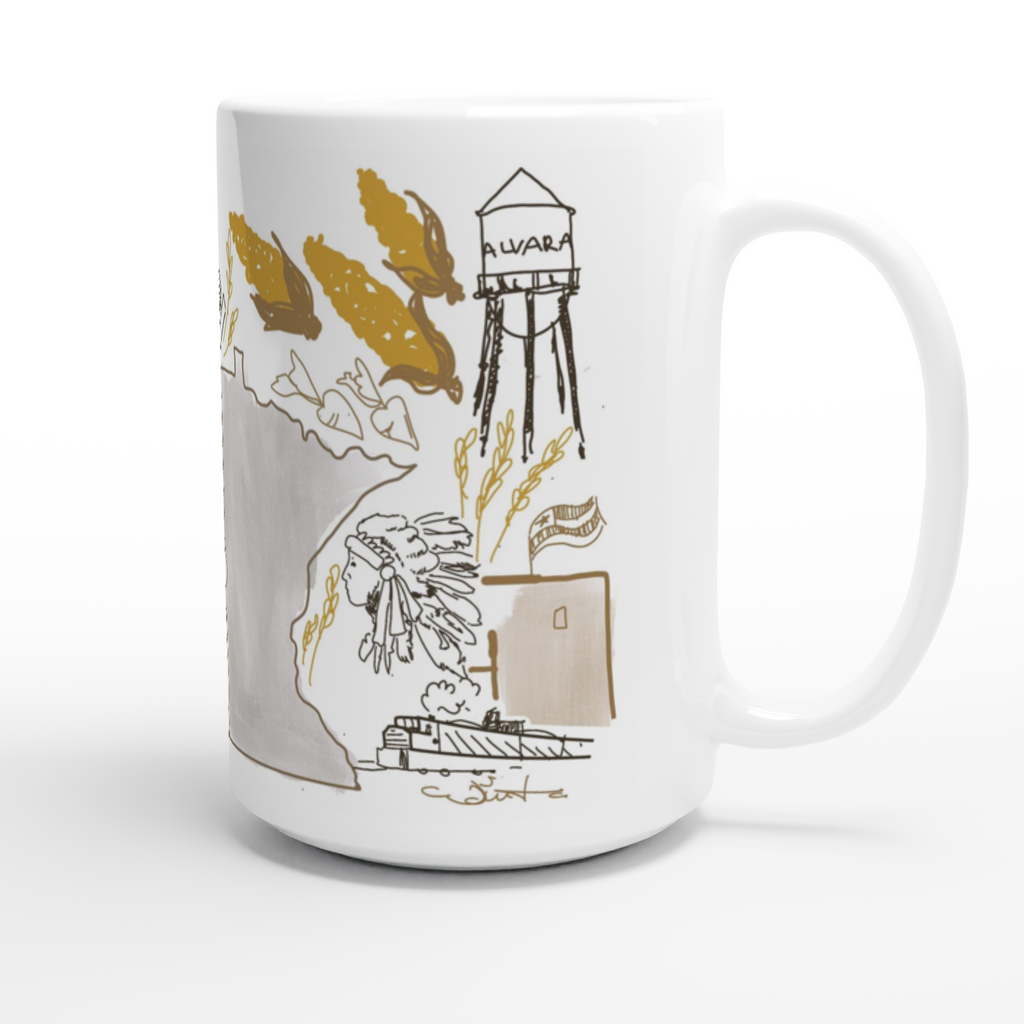 Alvarado Coffee Mug-Coffee Mugs-ivory and sage-The Silo Boutique, Women's Fashion Boutique Located in Warren and Grand Forks North Dakota