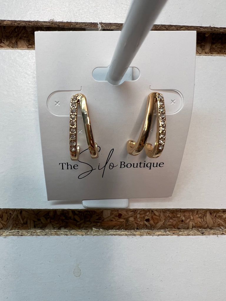 Ete Pave Earrings-Earrings-Dallas Market-The Silo Boutique, Women's Fashion Boutique Located in Warren and Grand Forks North Dakota