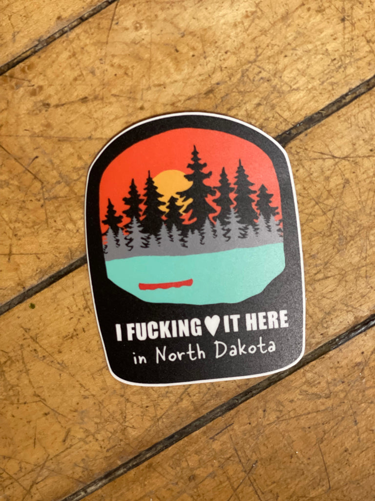 I Love North Dakota Sticker-Stickers-nice enough-The Silo Boutique, Women's Fashion Boutique Located in Warren and Grand Forks North Dakota