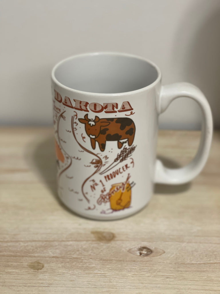 North Dakota Coffee Mug-Coffee Mugs-ivory and sage-The Silo Boutique, Women's Fashion Boutique Located in Warren and Grand Forks North Dakota