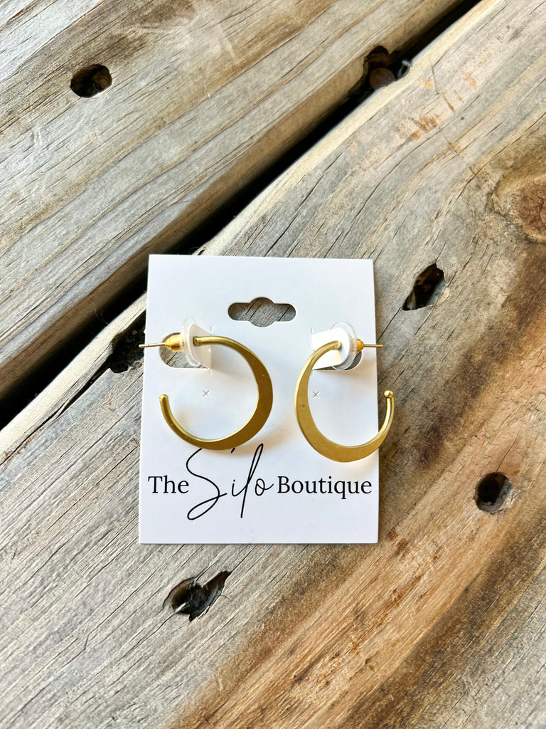 Pan Small G Hoops-Earrings-panache-The Silo Boutique, Women's Fashion Boutique Located in Warren and Grand Forks North Dakota